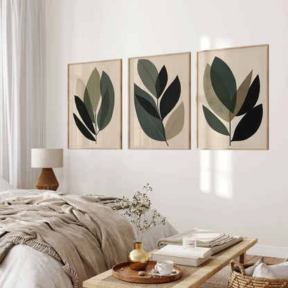 Set x3 Cuadros Decorativos Botánicos, Plantas, Botanic Vibes VII
