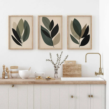 Set x3 Cuadros Decorativos Botánicos, Plantas, Botanic Vibes VII
