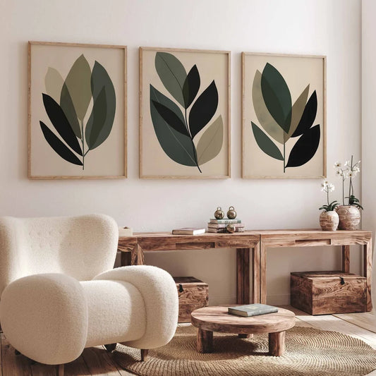 Set x3 Cuadros Decorativos Botánicos, Plantas, Botanic Vibes VII