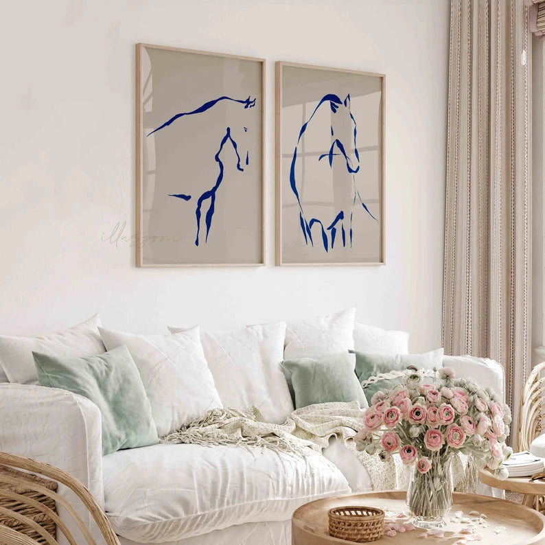 Set x2 Cuadros Decorativos Caballos, Amantes de los Caballos