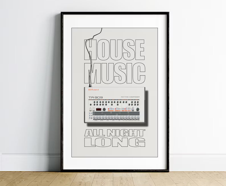 Cuadro Individual Póster, Música, House Music