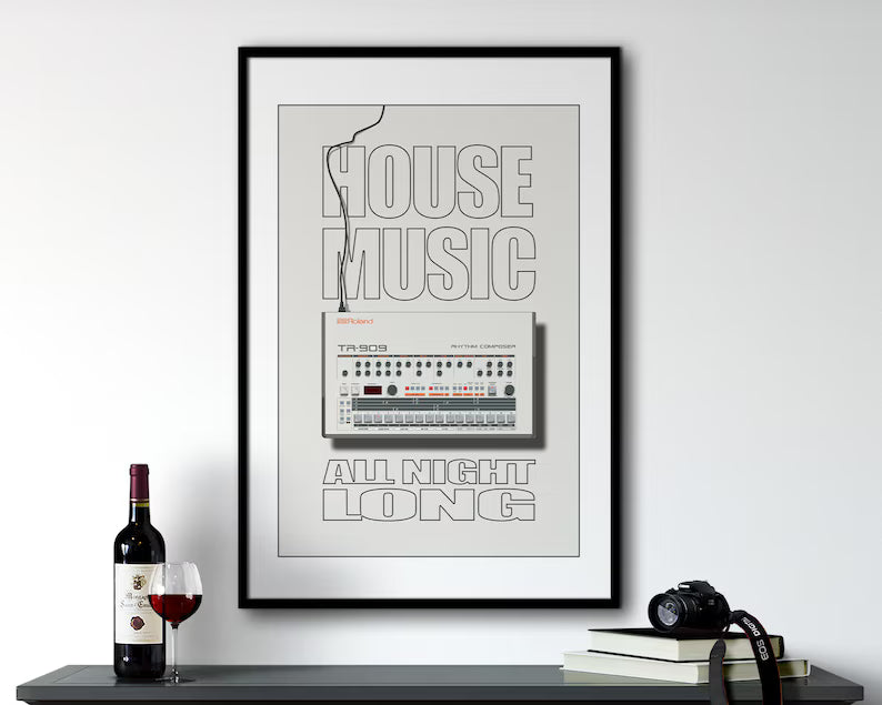 Cuadro Individual Póster, Música, House Music
