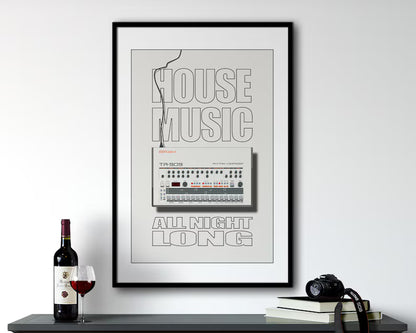 Cuadro Individual Póster, Música, House Music