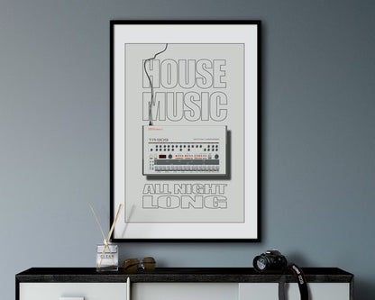 Cuadro Individual Póster, Música, House Music