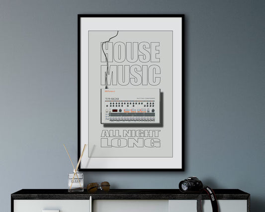 Cuadro Individual Póster, Música, House Music