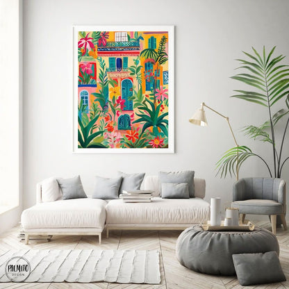 Cuadro Decorativo Abstractos, Modernos, Colección Colours in the Air VII Marco Natural