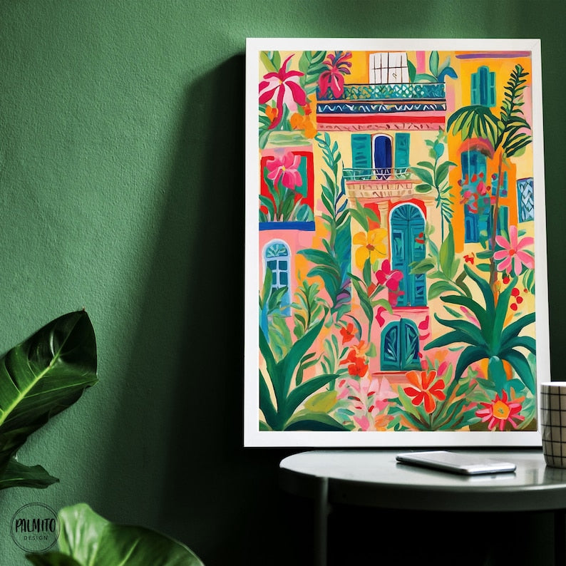 Cuadro Decorativo Abstractos, Modernos, Colección Colours in the Air VII Marco Natural