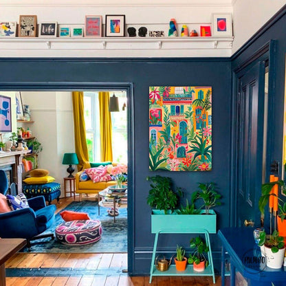 Cuadro Decorativo Abstractos, Modernos, Colección Colours in the Air VII Marco Natural