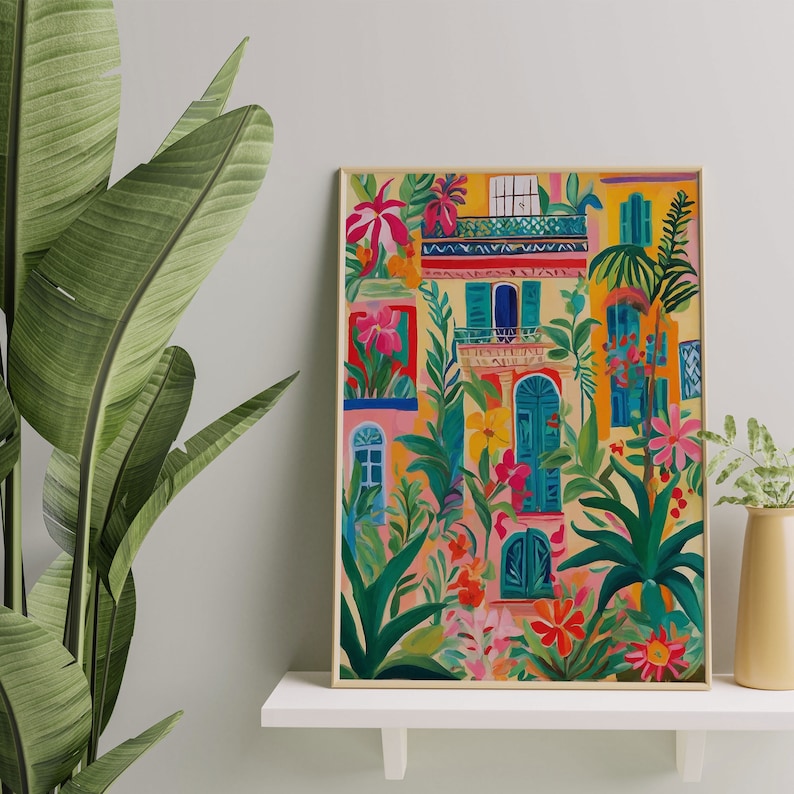 Cuadro Decorativo Abstractos, Modernos, Colección Colours in the Air VII Marco Natural