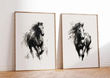 Set x2 Cuadros Decorativos Caballos, Amantes de los Caballos XXI