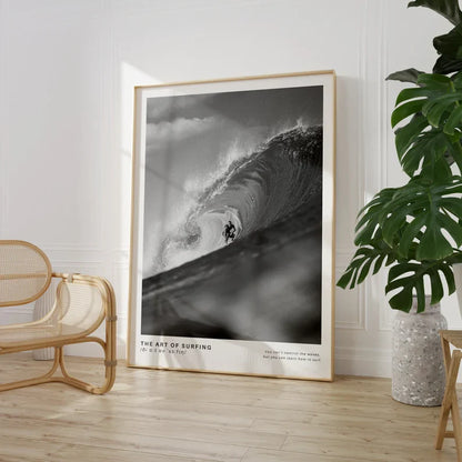 Cuadro Decorativo Surf, Playa, Tabla, Olas Marco Natural