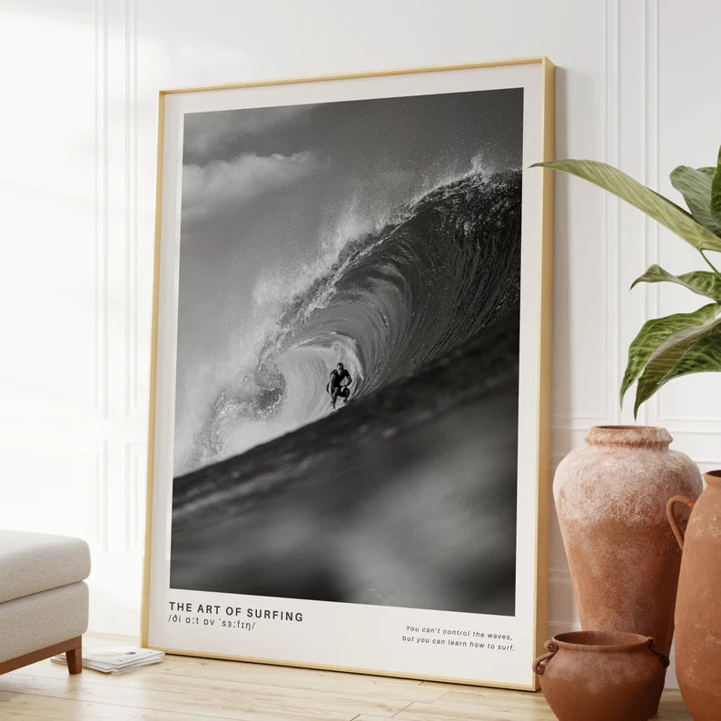 Cuadro Decorativo Surf, Playa, Tabla, Olas y Arena X