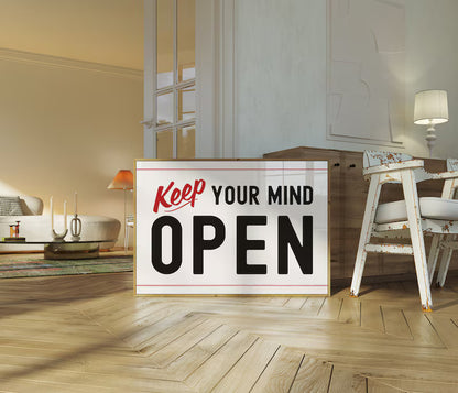 Cuadro Decorativo Modernos, Living, Frases Keep Your Mind Open