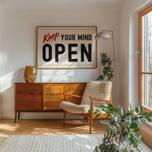 Cuadro Decorativo Modernos, Living, Frases Keep Your Mind Open
