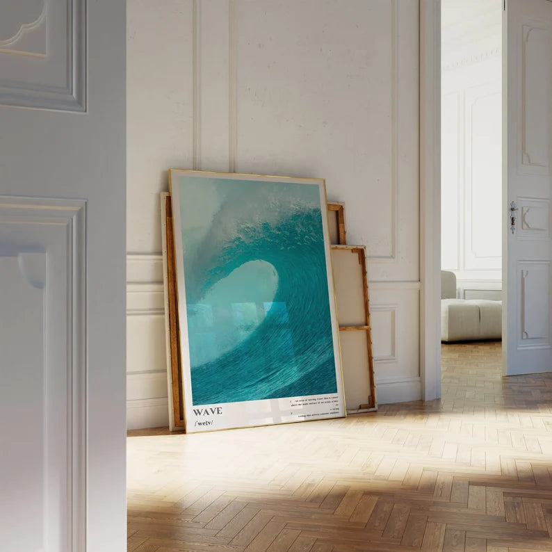 Cuadro Decorativo Surf, Playa, Tabla, Olas y Arena