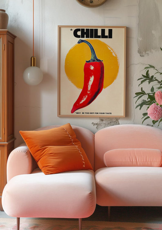Cuadro Decorativo Abstractos, Tipografía y Motivación Chilli Marco Natural