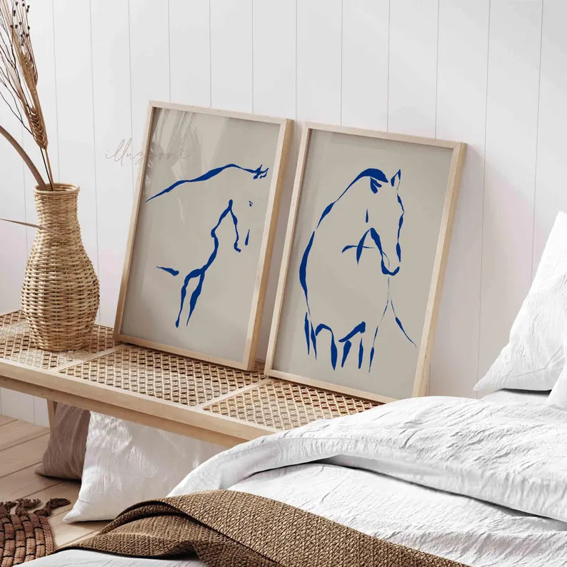 Set x2 Cuadros Decorativos Caballos, Amantes de los Caballos