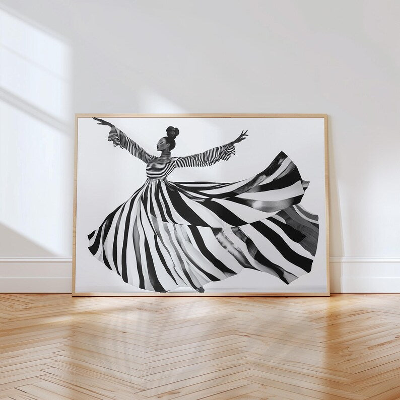 Cuadro Decorativo Abstractos, Modernos, Ilustraciones Modernas XVII Marco Natural