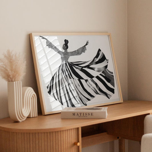 Cuadro Decorativo Abstractos, Modernos, Ilustraciones Modernas XVII Marco Natural