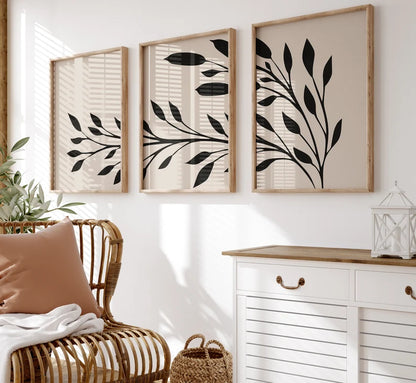 Set x3 Cuadros Decorativos Botánicos, Plantas, Botanic Vibes XI