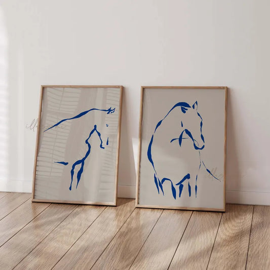Set x2 Cuadros Decorativos Caballos, Amantes de los Caballos