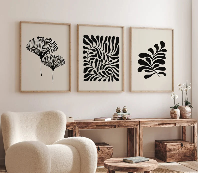 Set x3 Cuadros Decorativos Botánicos, Plantas, Botanic Vibes III