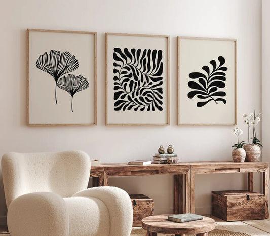 Set x3 Cuadros Decorativos Botánicos, Plantas, Botanic Vibes III