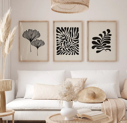 Set x3 Cuadros Decorativos Botánicos, Plantas, Botanic Vibes III