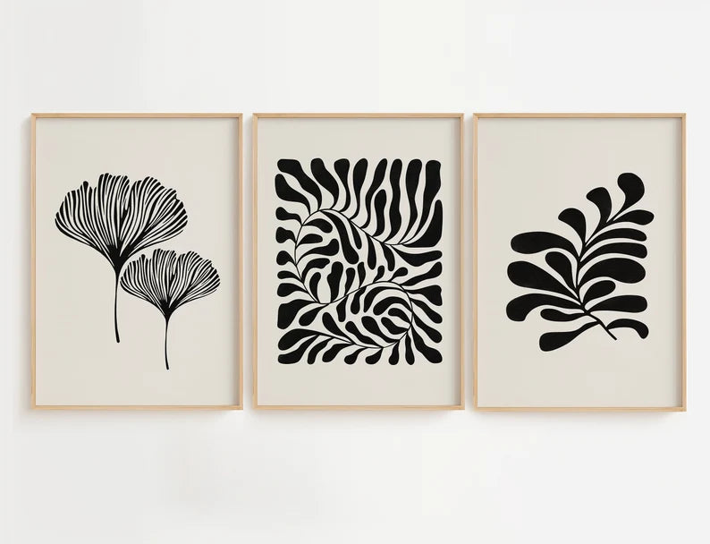 Set x3 Cuadros Decorativos Botánicos, Plantas, Botanic Vibes III