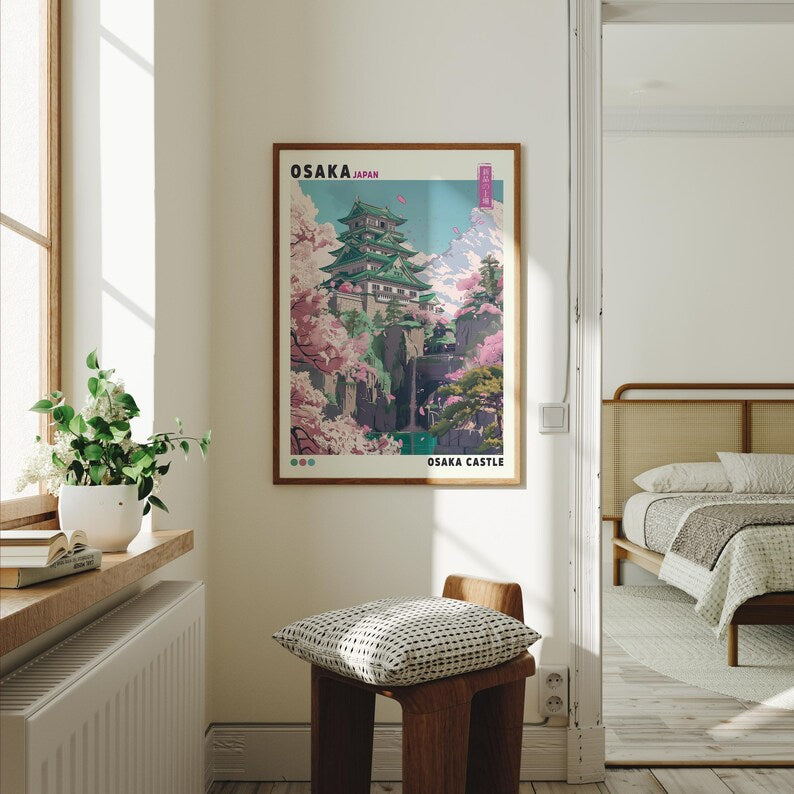 Cuadro Decorativo Japandi, Decoración Japonesa VII Marco Natural