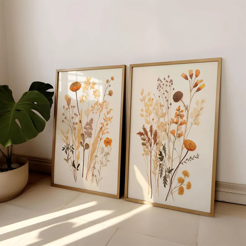 Set x2 Cuadros Botánicos, Plantas, Botanic Vibes XXIX