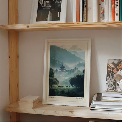 Cuadro Decorativo Japandi, Decoración Japonesa VI Marco Natural