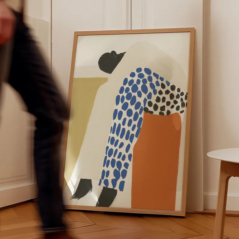 Cuadro Decorativo Abstractos, Modernos, Ilustraciones Modernas XVI Marco Natural