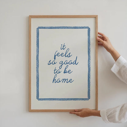Cuadro Individual Frases, Cocina, So good to be home