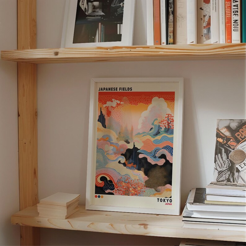 Cuadro Decorativo Japandi, Decoración Japonesa XI Marco Natural