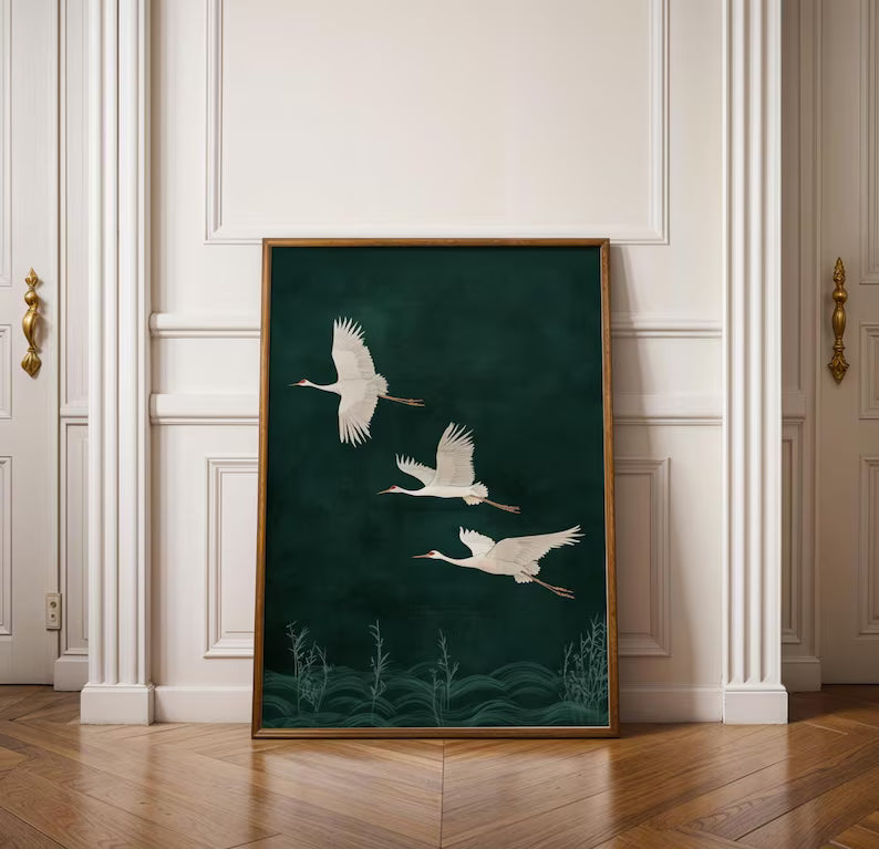 Cuadro Decorativo Japandi, Decoración Japonesa IX Marco Natural