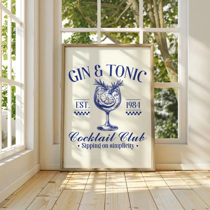Cuadro Individual Bar, Tragos, Gin Tonic, The Bar Wall XIII