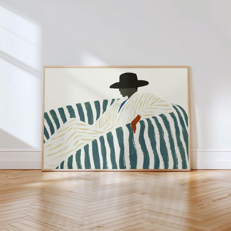 Cuadro Decorativo Abstractos, Modernos, Ilustraciones Modernas XXI Marco Natural
