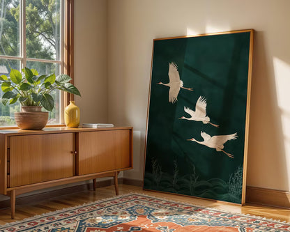 Cuadro Decorativo Japandi, Decoración Japonesa IX Marco Natural