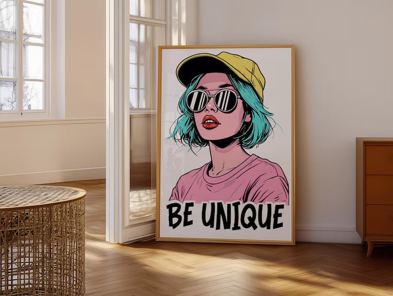 Cuadro Individual Frases, Be UNIQUE