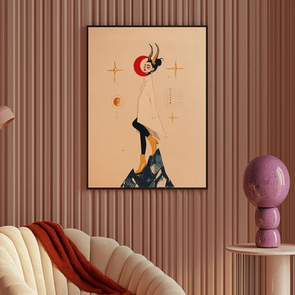 Cuadro Decorativo Conexión Espiritual, Zodiaco, Astral VI CAPRICORNIO