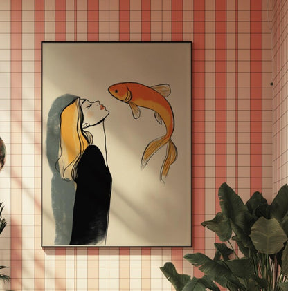 Cuadro Decorativo Conexión Espiritual, Zodiaco, Astral V PISCIS