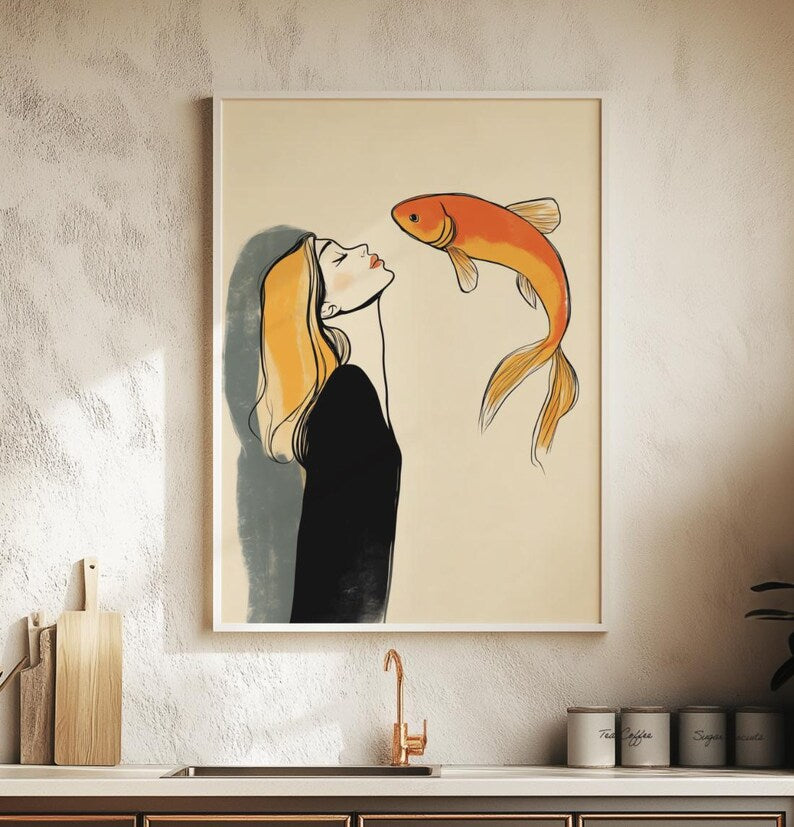 Cuadro Decorativo Conexión Espiritual, Zodiaco, Astral V PISCIS