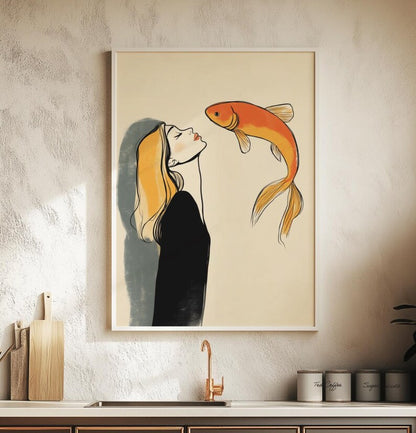 Cuadro Decorativo Conexión Espiritual, Zodiaco, Astral V PISCIS