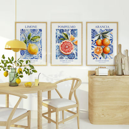 Set x3 Cuadros Frutas, Cocina Colores Cool Kitchen (Copy)