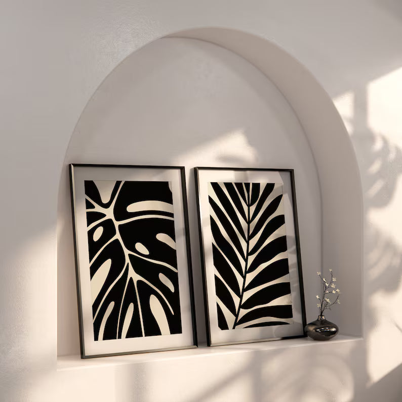 Set x2 Cuadros Botánicos, Plantas, Botanic Vibes XXVII
