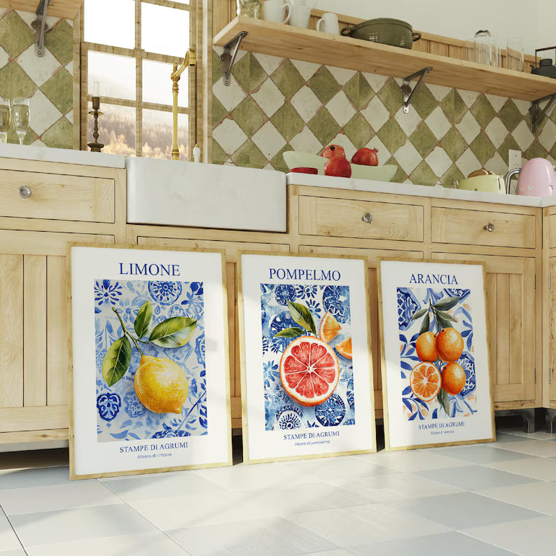 Set x3 Cuadros Frutas, Cocina Colores Cool Kitchen (Copy)