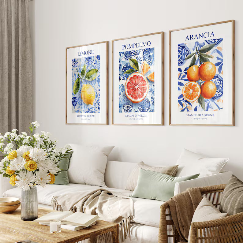 Set x3 Cuadros Frutas, Cocina Colores Cool Kitchen (Copy)