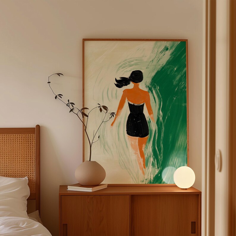 Cuadro Decorativo Abstractos, Modernos, Ilustraciones Modernas XX Marco Natural