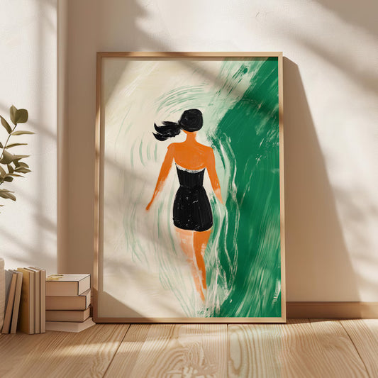 Cuadro Decorativo Abstractos, Modernos, Ilustraciones Modernas XX Marco Natural